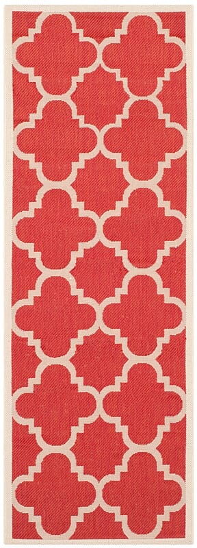 Safavieh Courtyard Cy6243-248 Red Geometric Area Rug