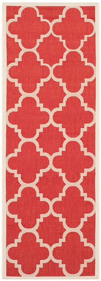 Safavieh Courtyard Cy6243-248 Red Geometric Area Rug