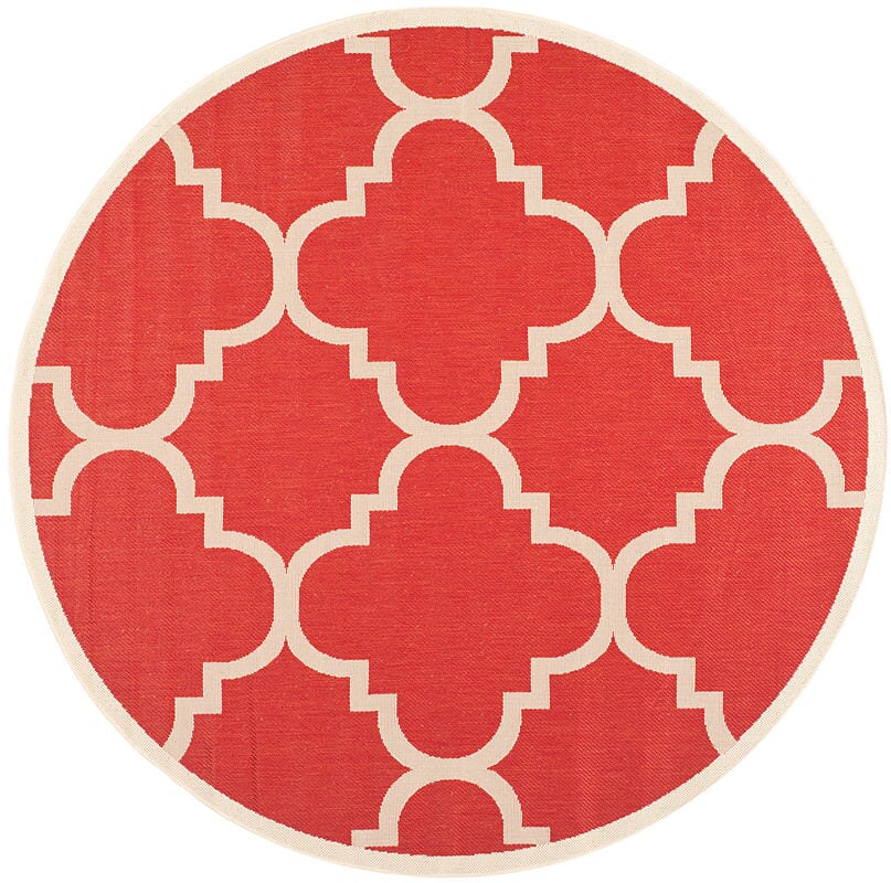 Safavieh Courtyard Cy6243-248 Red Geometric Area Rug