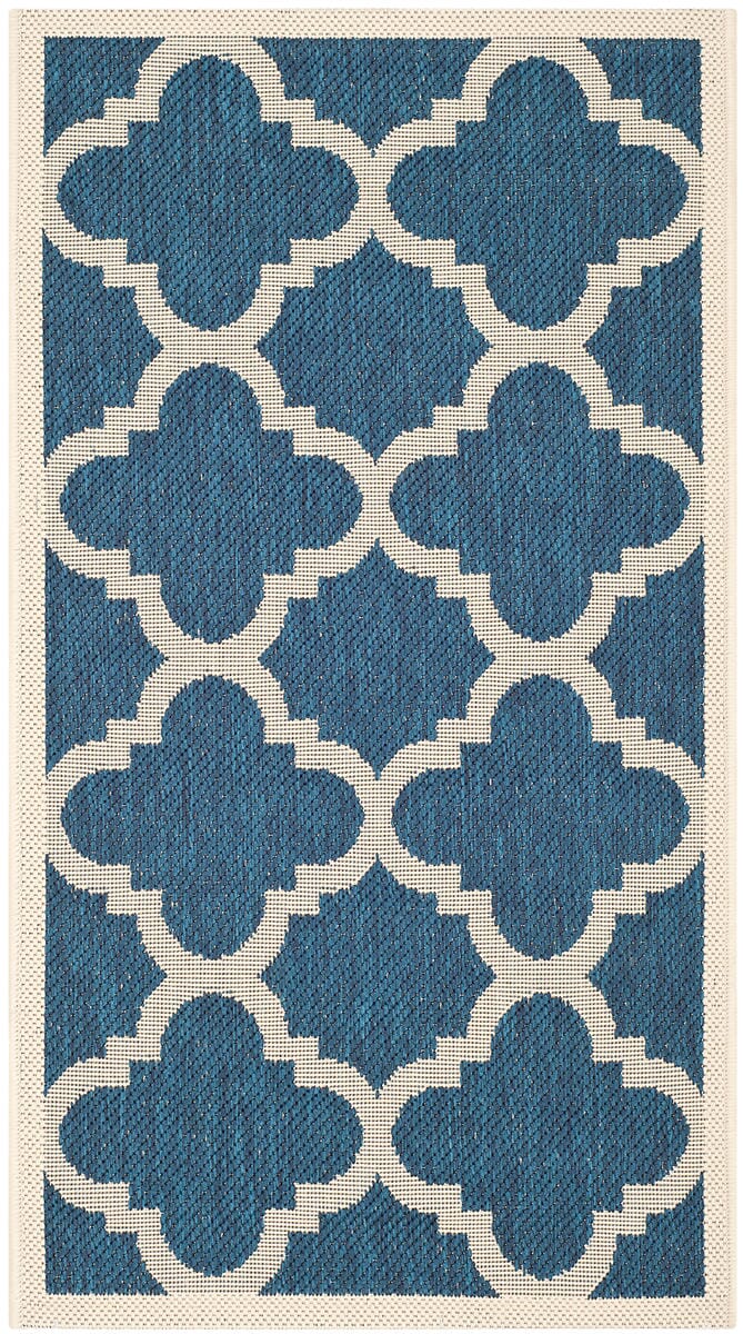 Safavieh Courtyard Cy6243-268 Navy / Beige Geometric Area Rug