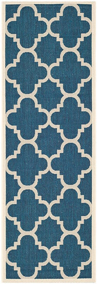 Safavieh Courtyard Cy6243-268 Navy / Beige Geometric Area Rug