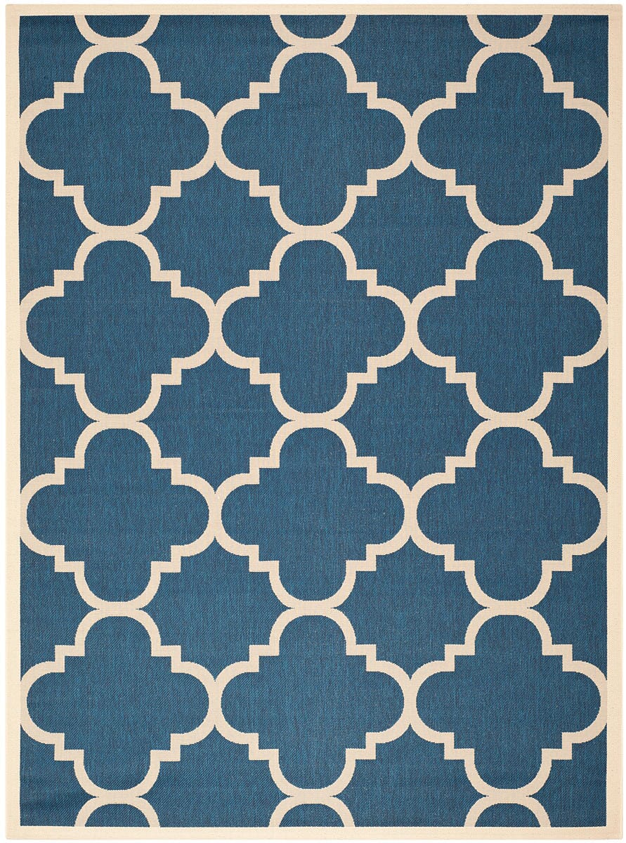 Safavieh Courtyard Cy6243-268 Navy / Beige Geometric Area Rug