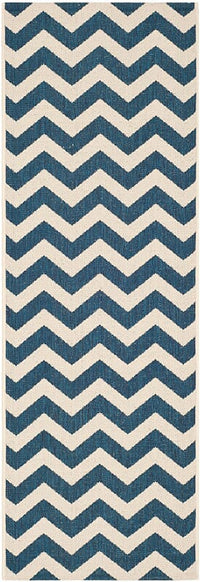 Safavieh Courtyard Cy6244-268 Navy / Beige Chevron Area Rug