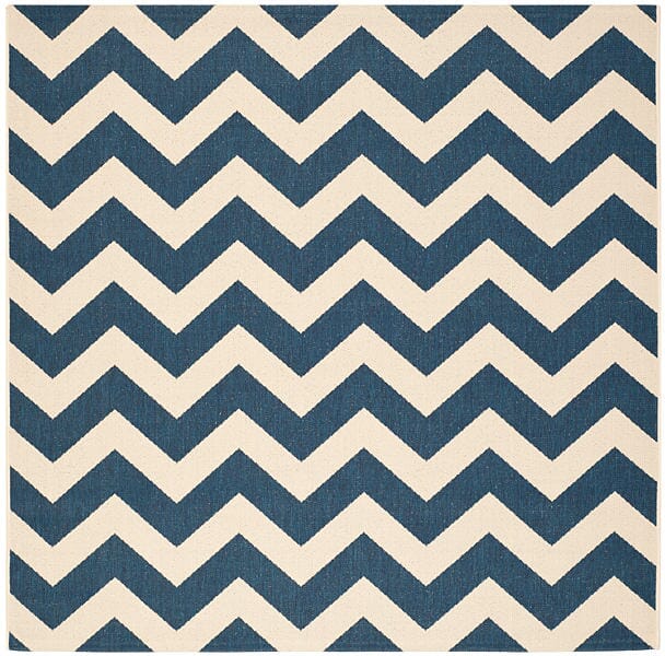 Safavieh Courtyard Cy6244-268 Navy / Beige Chevron Area Rug