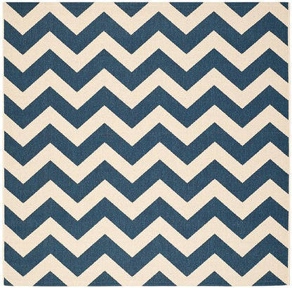 Safavieh Courtyard Cy6244-268 Navy / Beige Chevron Area Rug