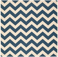 Safavieh Courtyard Cy6244-268 Navy / Beige Chevron Area Rug