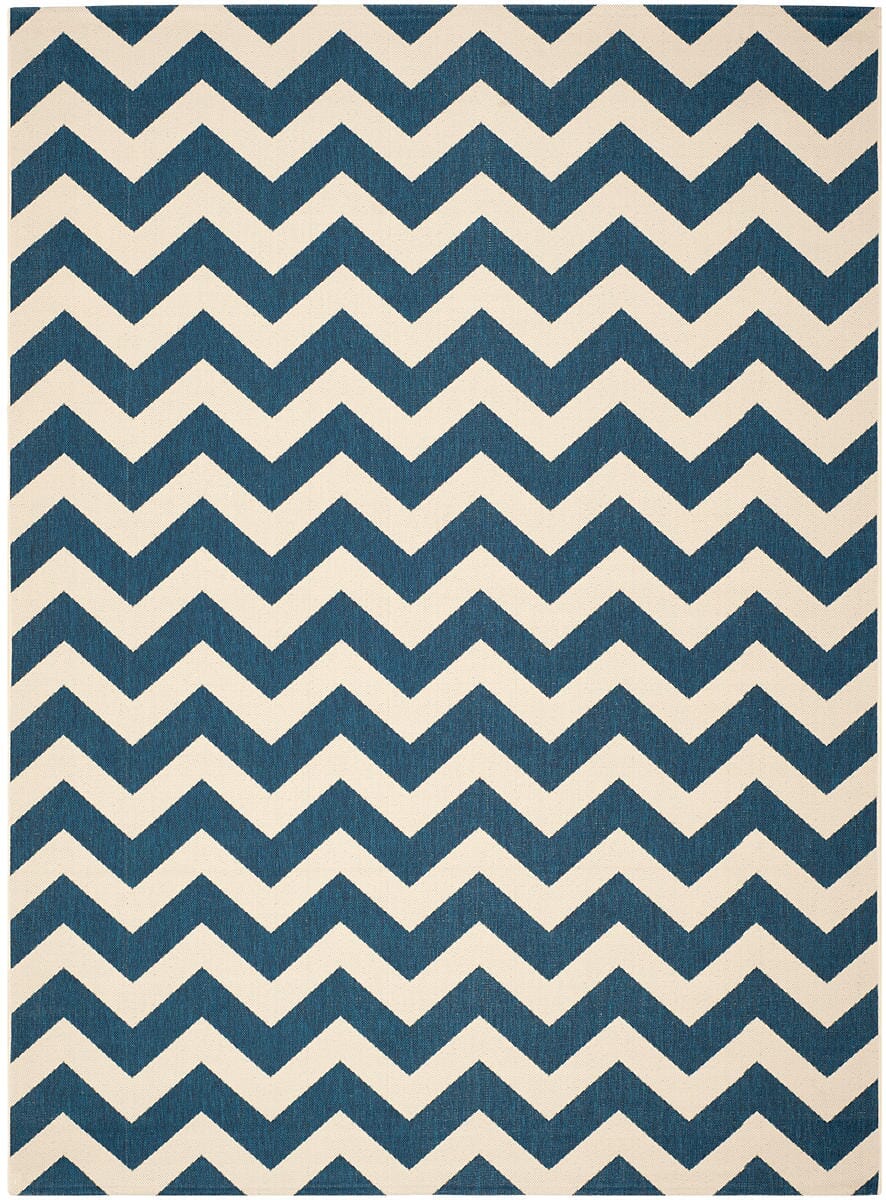 Safavieh Courtyard Cy6244-268 Navy / Beige Chevron Area Rug