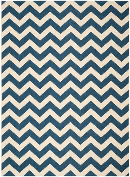 Safavieh Courtyard Cy6244-268 Navy / Beige Chevron Area Rug