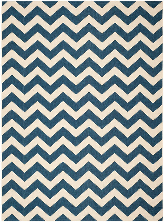 Safavieh Courtyard Cy6244-268 Navy / Beige Chevron Area Rug