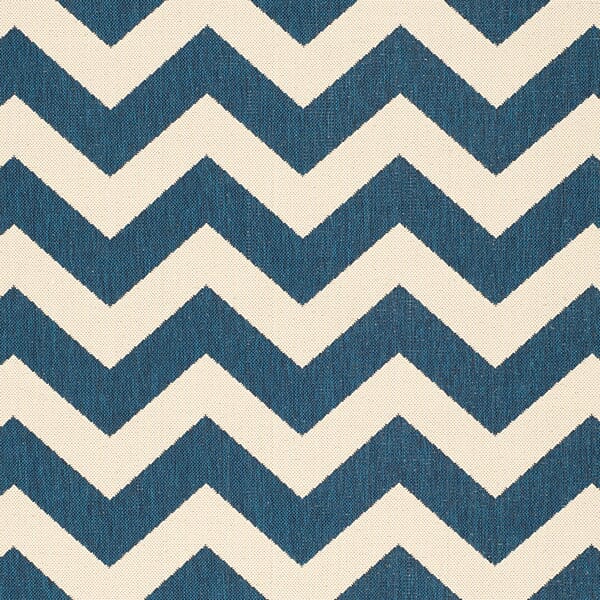 Safavieh Courtyard Cy6244-268 Navy / Beige Chevron Area Rug