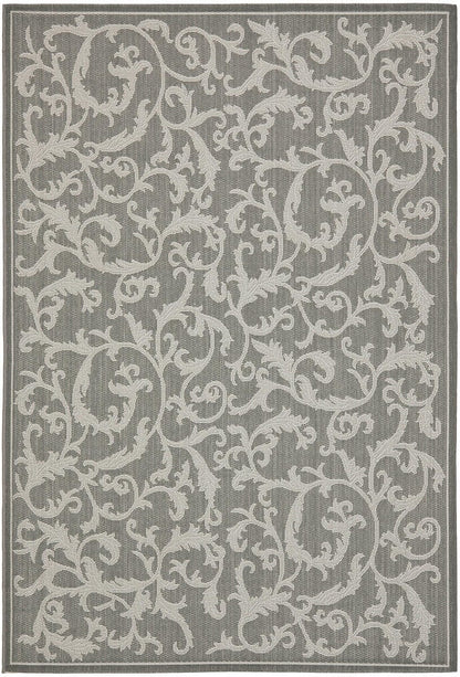 Safavieh Courtyard Cy6533-87 Anthracite / Light Grey Floral / Country Area Rug