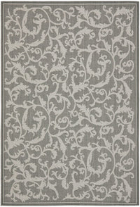 Safavieh Courtyard Cy6533-87 Anthracite / Light Grey Floral / Country Area Rug