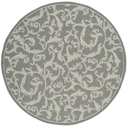 Safavieh Courtyard Cy6533-87 Anthracite / Light Grey Floral / Country Area Rug