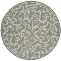 Safavieh Courtyard Cy6533-87 Anthracite / Light Grey Floral / Country Area Rug