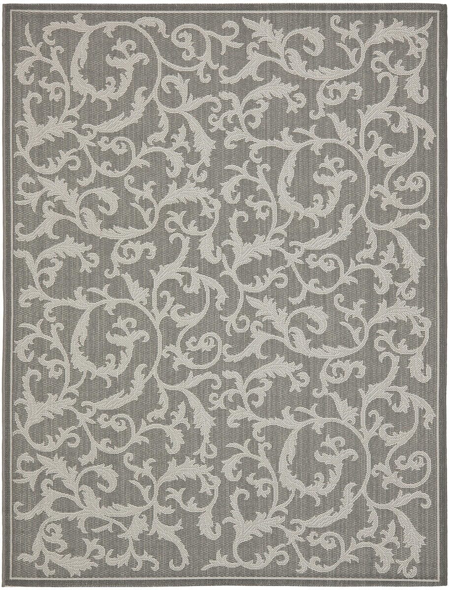 Safavieh Courtyard Cy6533-87 Anthracite / Light Grey Floral / Country Area Rug