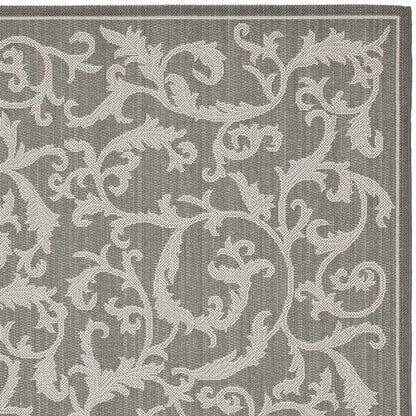 Safavieh Courtyard Cy6533-87 Anthracite / Light Grey Floral / Country Area Rug