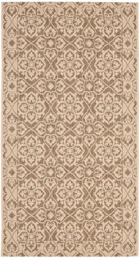 Safavieh Courtyard Cy6550-22 Brown / Creme Damask Area Rug