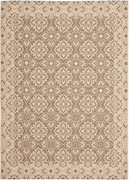 Safavieh Courtyard Cy6550-22 Brown / Creme Damask Area Rug