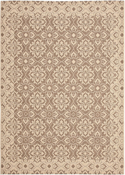 Safavieh Courtyard Cy6550-22 Brown / Creme Damask Area Rug