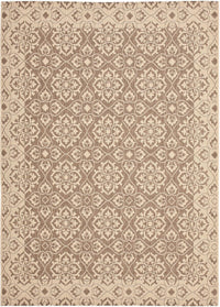 Safavieh Courtyard Cy6550-22 Brown / Creme Damask Area Rug