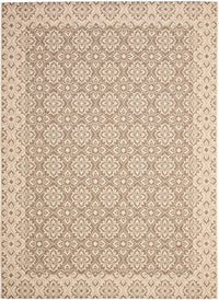 Safavieh Courtyard Cy6550-22 Brown / Creme Damask Area Rug