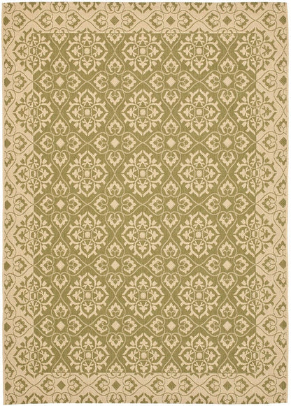 Safavieh Courtyard Cy6550-24 Green / Creme Damask Area Rug