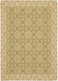 Safavieh Courtyard Cy6550-24 Green / Creme Damask Area Rug