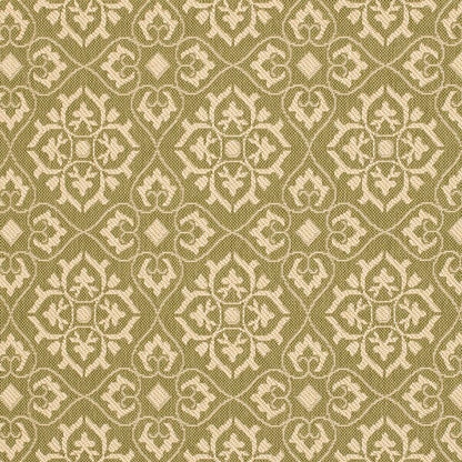 Safavieh Courtyard Cy6550-24 Green / Creme Damask Area Rug