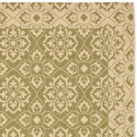 Safavieh Courtyard Cy6550-24 Green / Creme Damask Area Rug