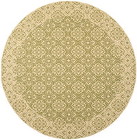 Safavieh Courtyard Cy6550-24 Green / Creme Damask Area Rug