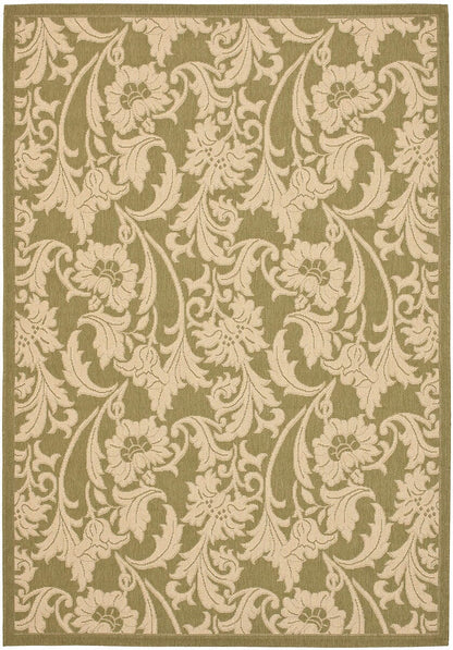 Safavieh Courtyard Cy6565-24 Green / Creme Floral / Country Area Rug