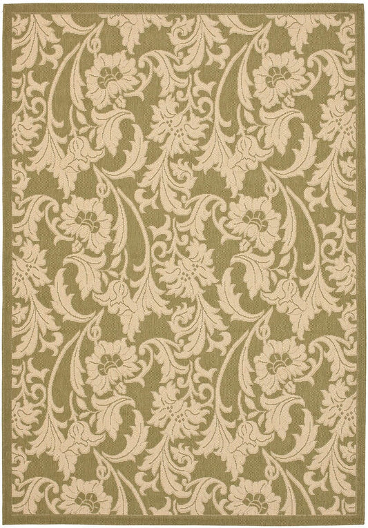 Safavieh Courtyard Cy6565-24 Green / Creme Floral / Country Area Rug