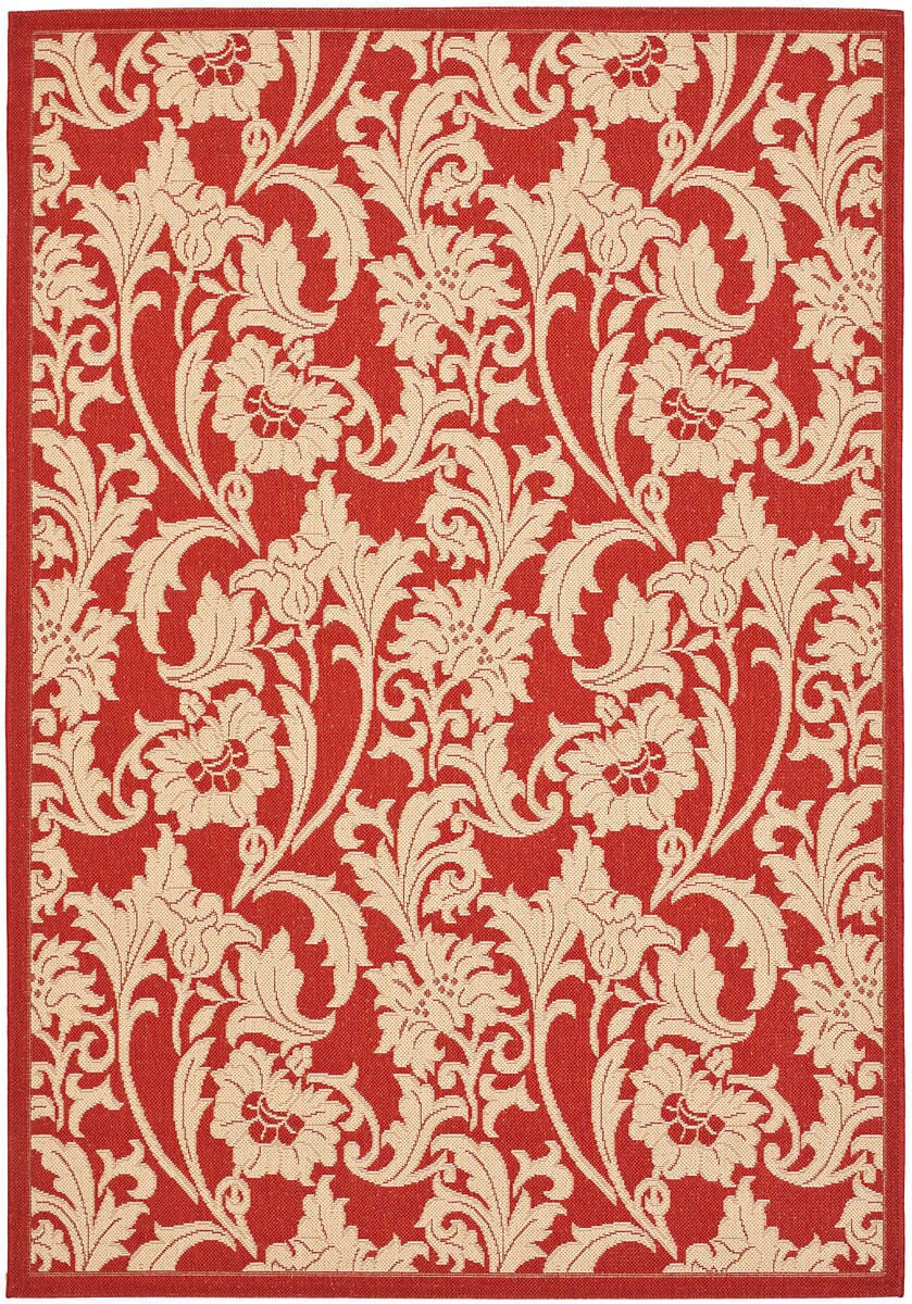 Safavieh Courtyard Cy6565-28 Red / Creme Floral / Country Area Rug