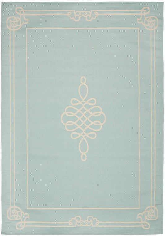 Safavieh Courtyard Cy6788-25 Aqua / Cream Bordered Area Rug