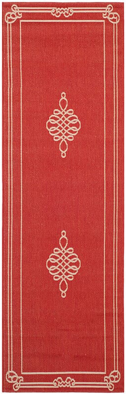 Safavieh Courtyard Cy6788-28 Red / Creme Bordered Area Rug