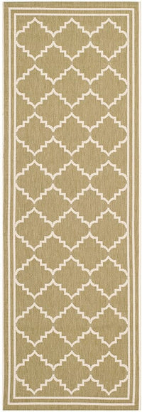 Safavieh Courtyard Cy6889-244 Green / Beige Geometric Area Rug