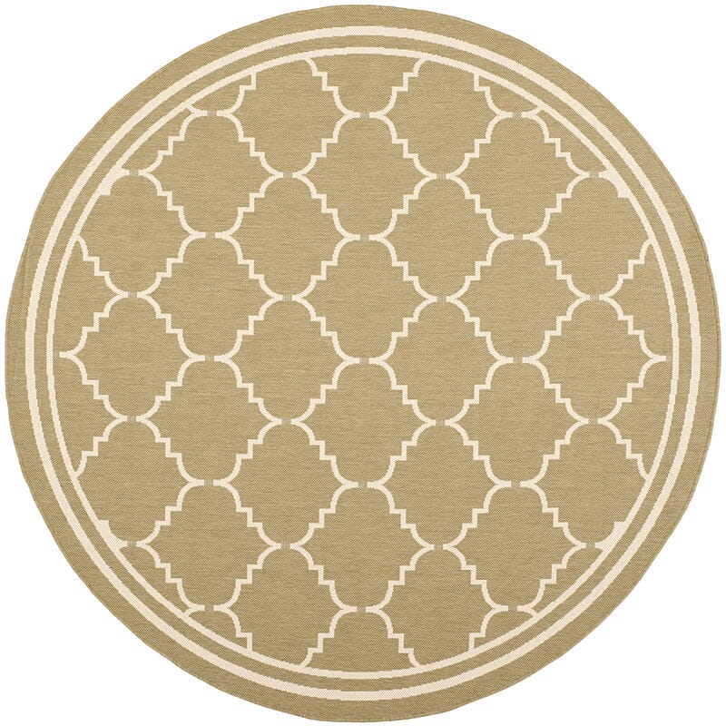 Safavieh Courtyard Cy6889-244 Green / Beige Geometric Area Rug