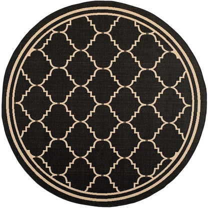 Safavieh Courtyard Cy6889-26 Black / Creme Geometric Area Rug