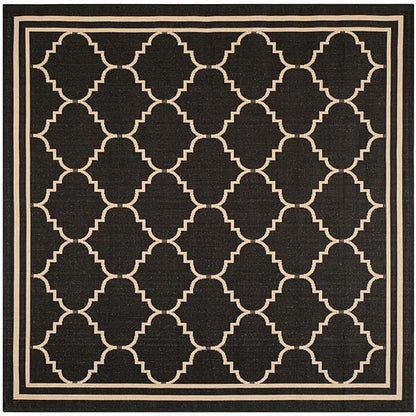 Safavieh Courtyard Cy6889-26 Black / Creme Geometric Area Rug