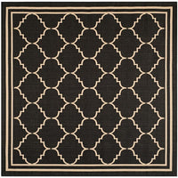 Safavieh Courtyard Cy6889-26 Black / Creme Geometric Area Rug