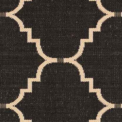 Safavieh Courtyard Cy6889-26 Black / Creme Geometric Area Rug