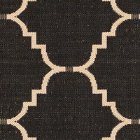 Safavieh Courtyard Cy6889-26 Black / Creme Geometric Area Rug