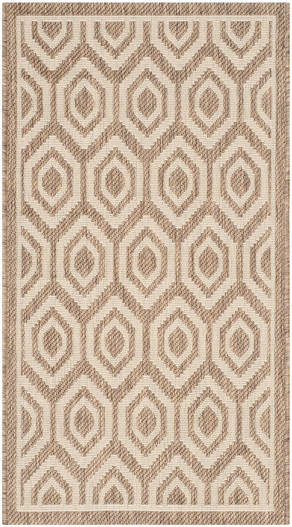 Safavieh Courtyard Cy6902-242 Brown / Bone Geometric Area Rug