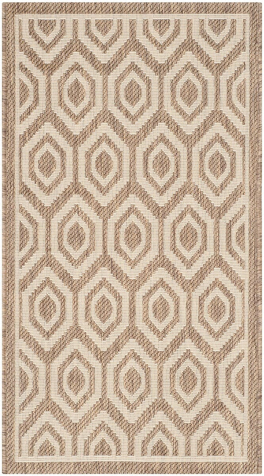 Safavieh Courtyard Cy6902-242 Brown / Bone Geometric Area Rug