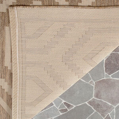 Safavieh Courtyard Cy6902-242 Brown / Bone Geometric Area Rug