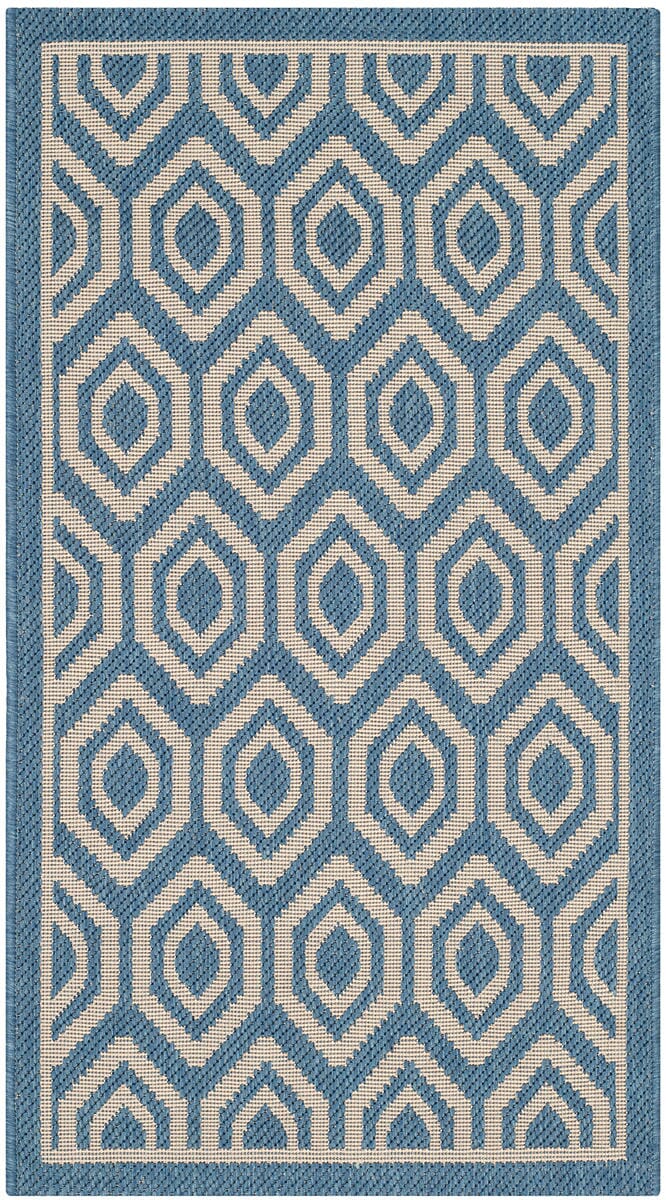 Safavieh Courtyard Cy6902-243 Blue / Beige Geometric Area Rug