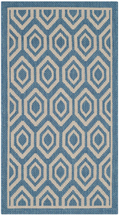 Safavieh Courtyard Cy6902-243 Blue / Beige Geometric Area Rug