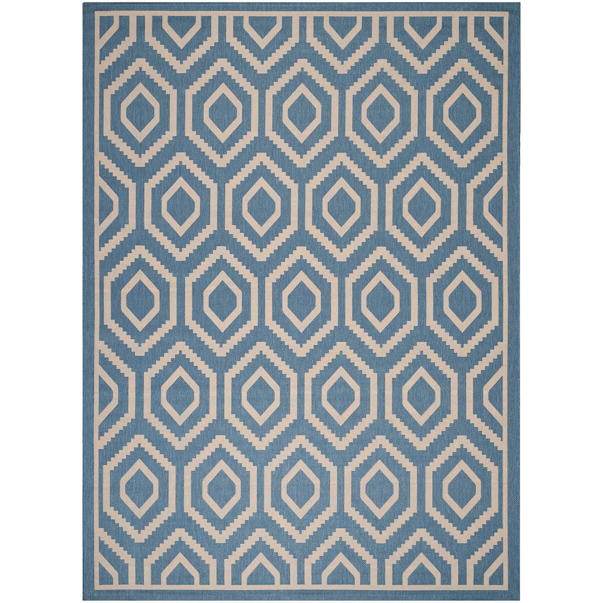 Safavieh Courtyard Cy6902-243 Blue / Beige Geometric Area Rug