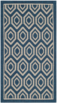 Safavieh Courtyard Cy6902-268 Navy / Beige Geometric Area Rug