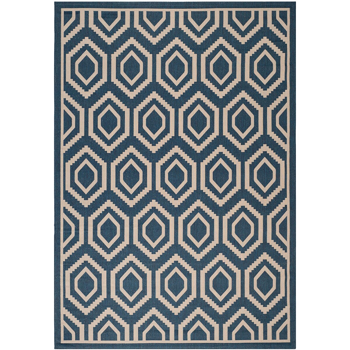 Safavieh Courtyard Cy6902-268 Navy / Beige Geometric Area Rug